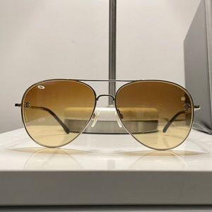 Chanel Aviator Sunglasses Silver